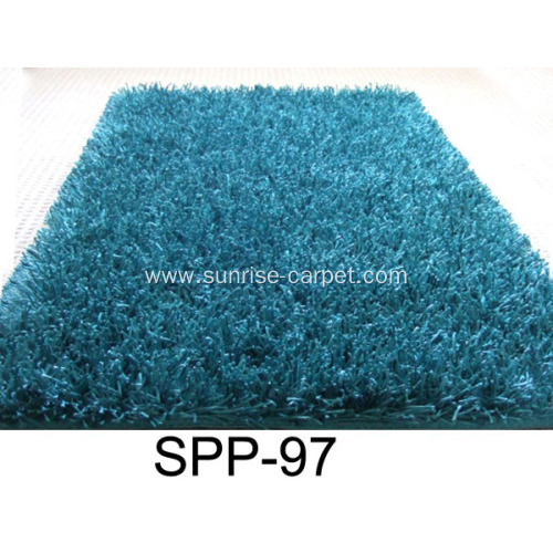 Polyester Viscose Shaggy With Plain Color